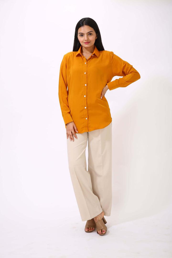 Classic Solid Shirt - Mustard Yellow