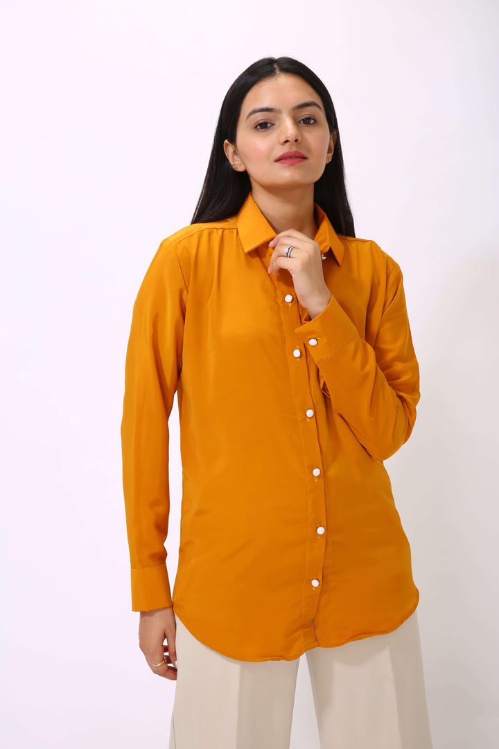 Classic Solid Shirt - Mustard Yellow