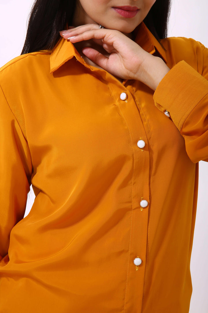 Classic Solid Shirt - Mustard Yellow