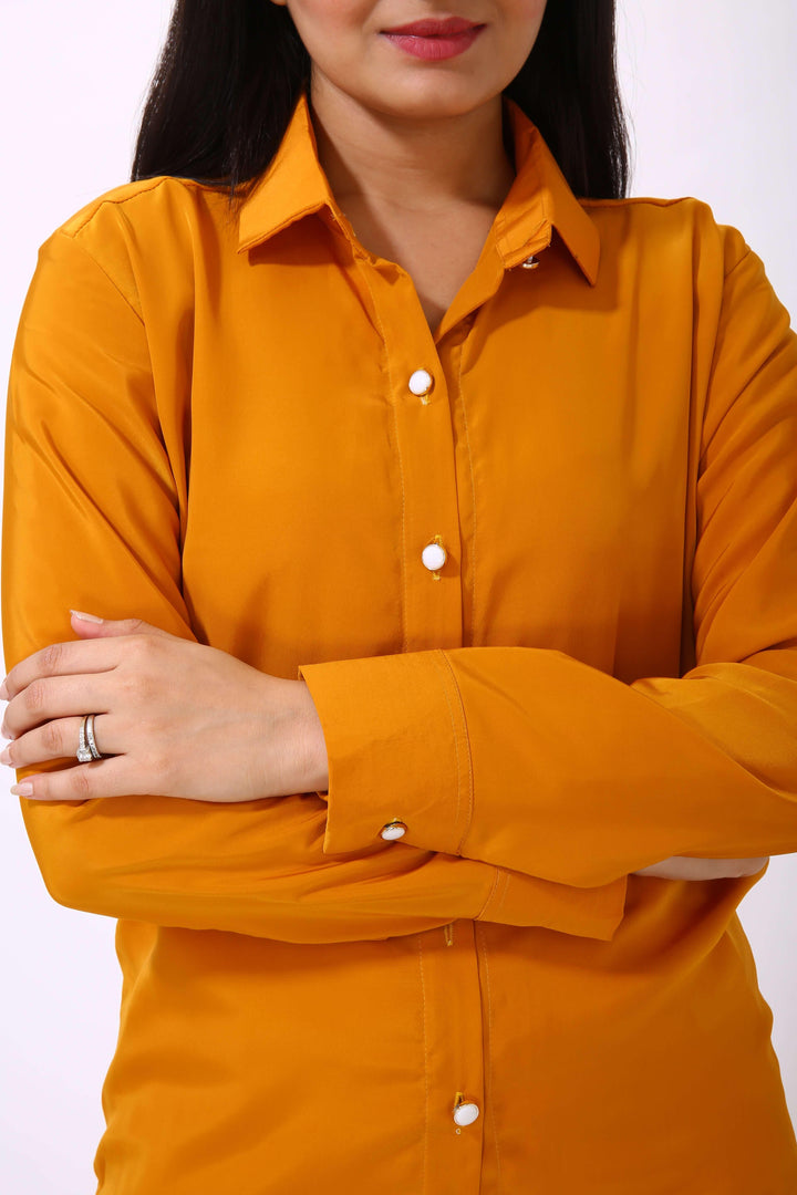 Classic Solid Shirt - Mustard Yellow