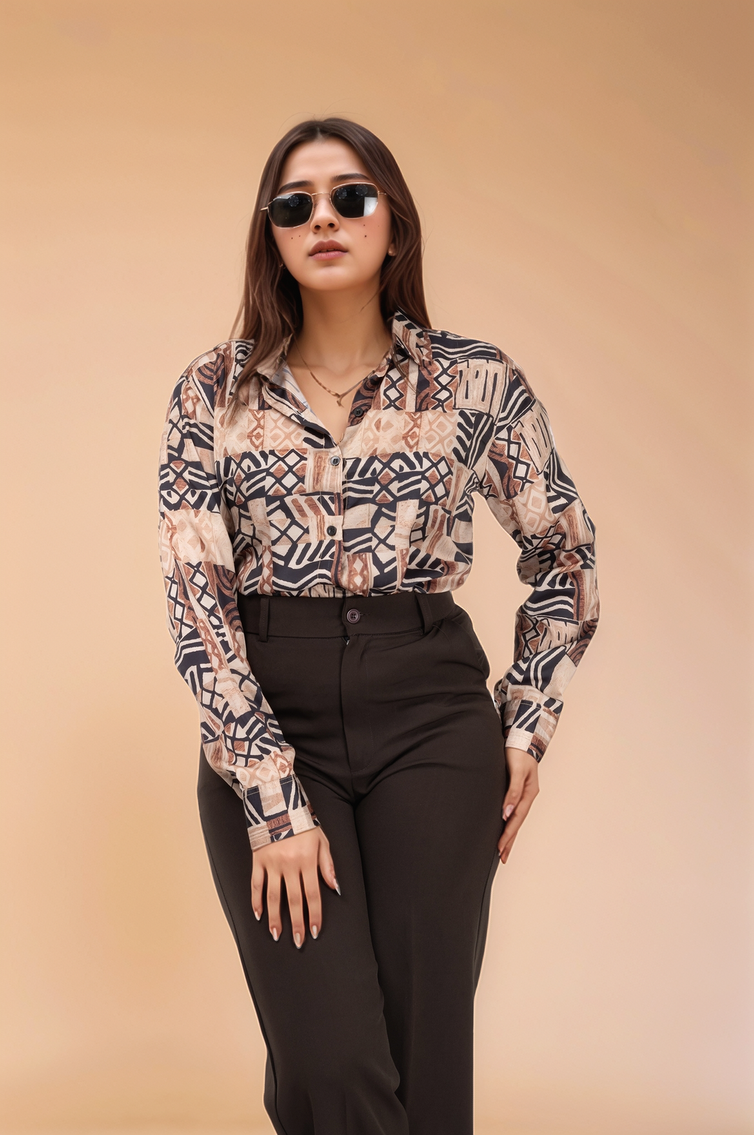 Contemporary Egyptian Satin Shirt