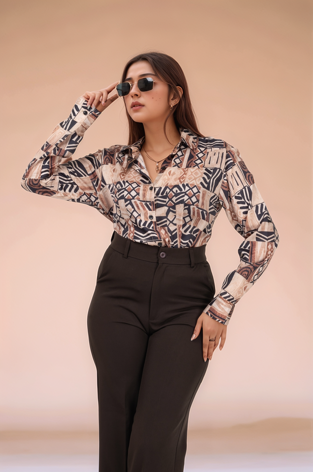 Contemporary Egyptian Satin Shirt