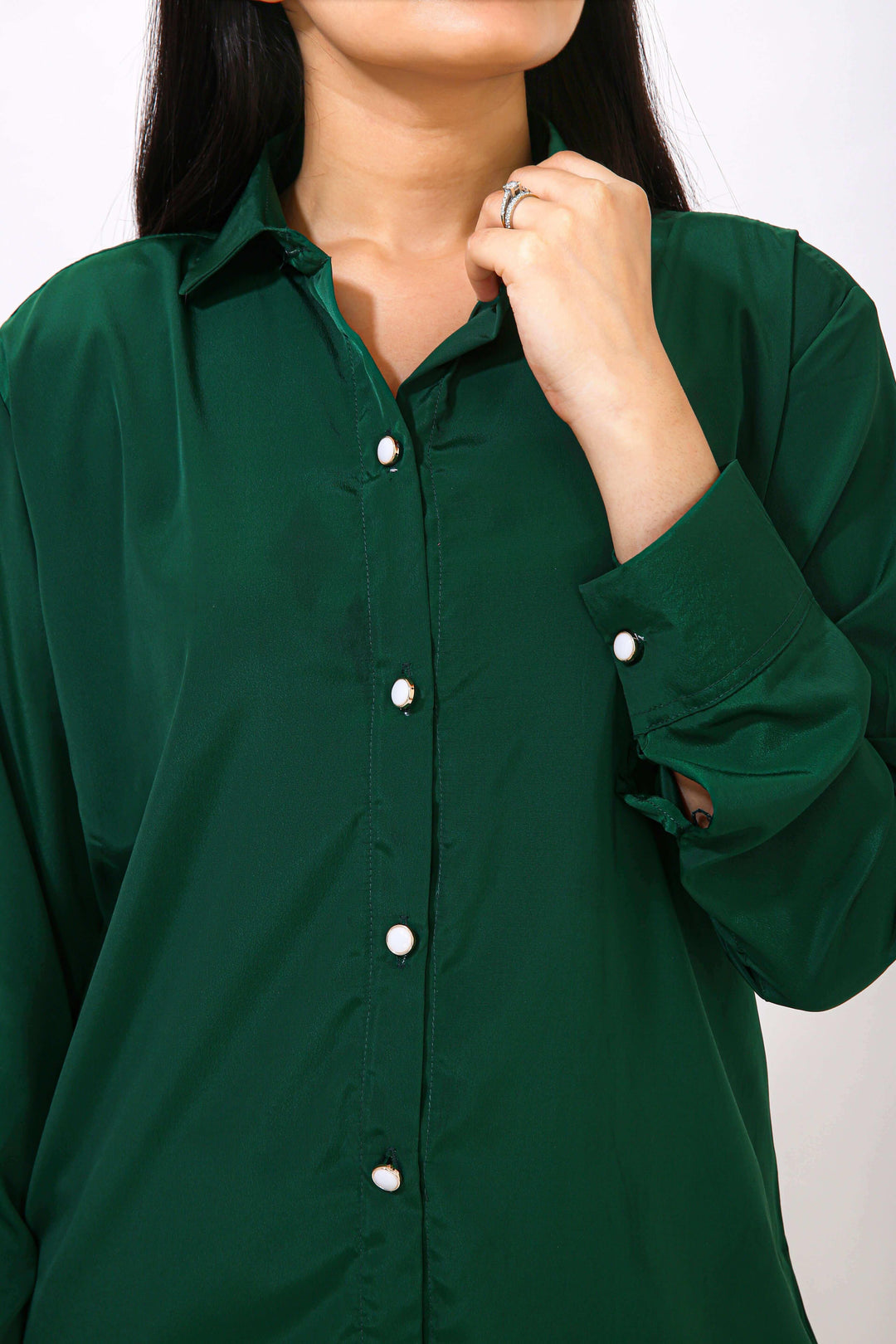 Classic Solid Shirt - Bottle Green