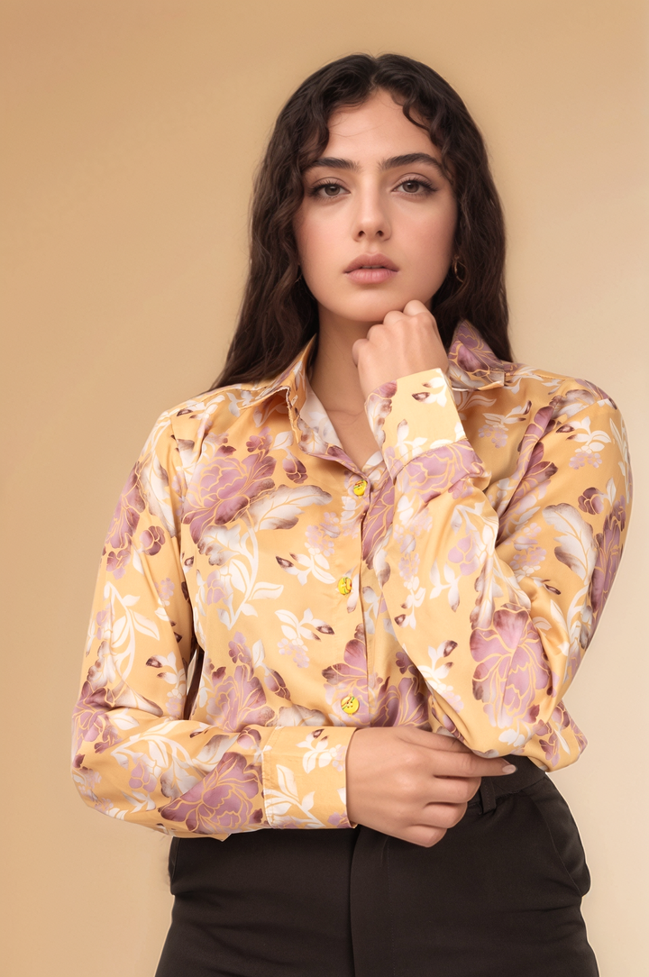 Buttercup Bloom Satin Shirt