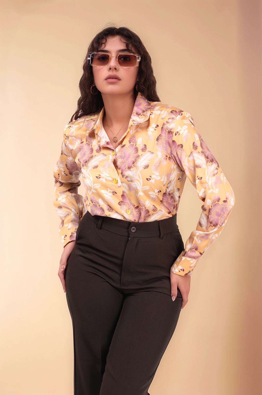 Buttercup Bloom Satin Shirt