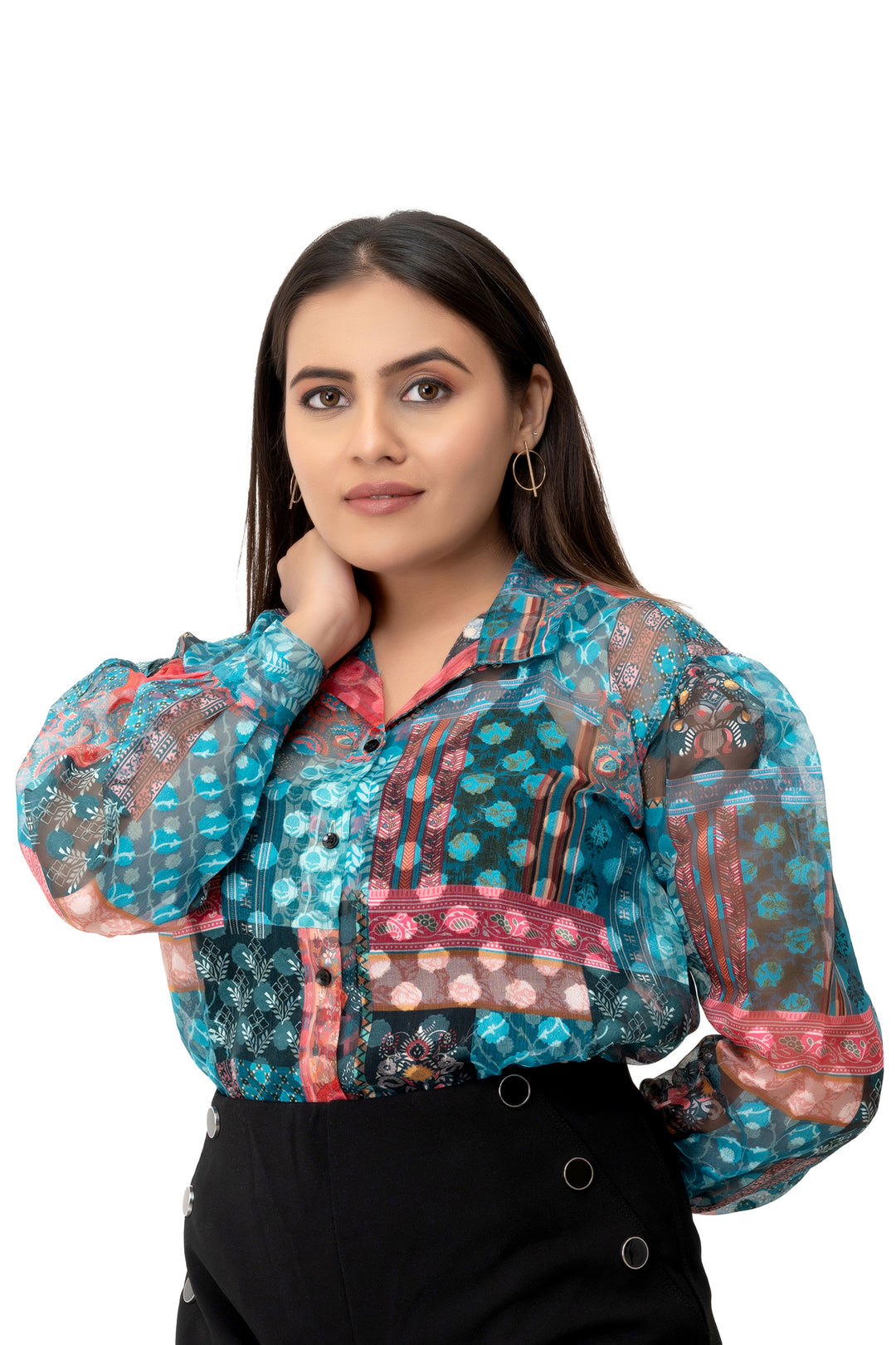 Vivid Sheer Printed Shirt