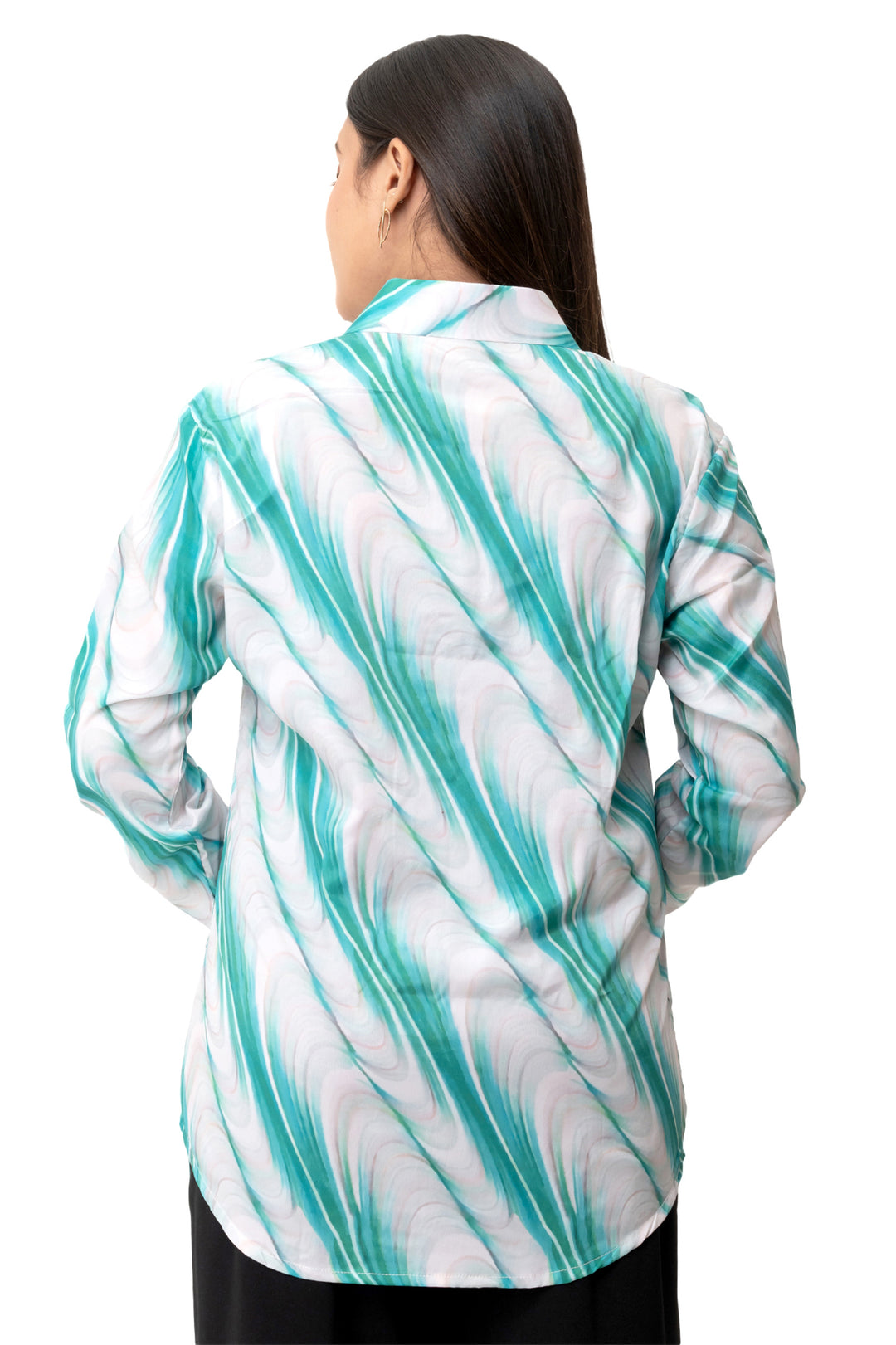 Green Wave Glam Printed Shirt