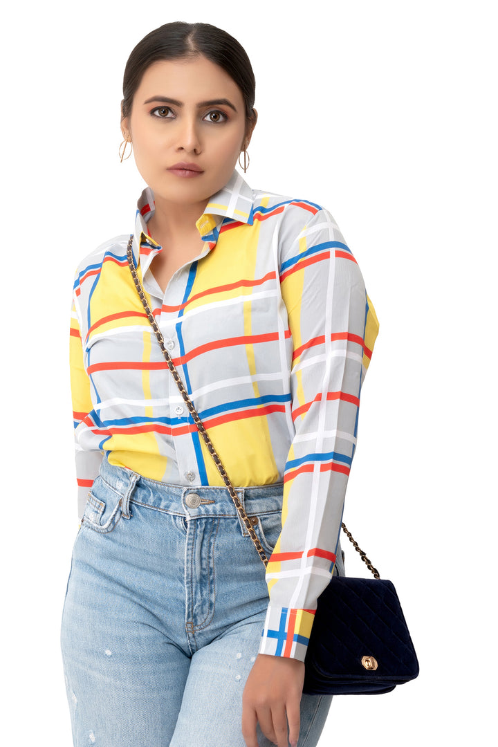 Sunburst Stripes Printed Shirt