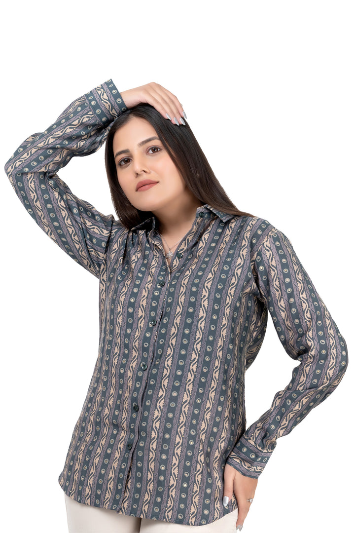 Boho Earth Natural Printed Shirt