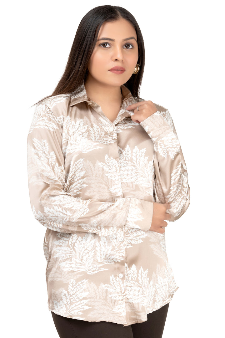 Lush Copper Satin Shirt