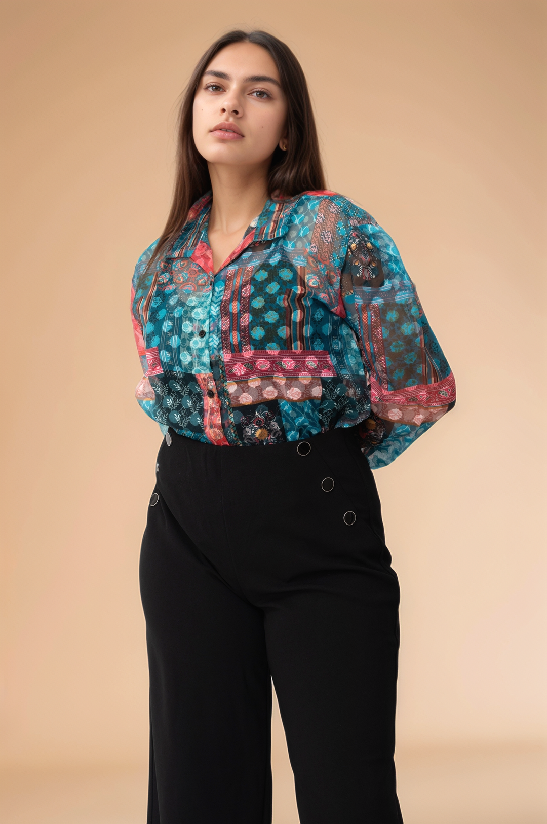 Vivid Sheer Printed Shirt