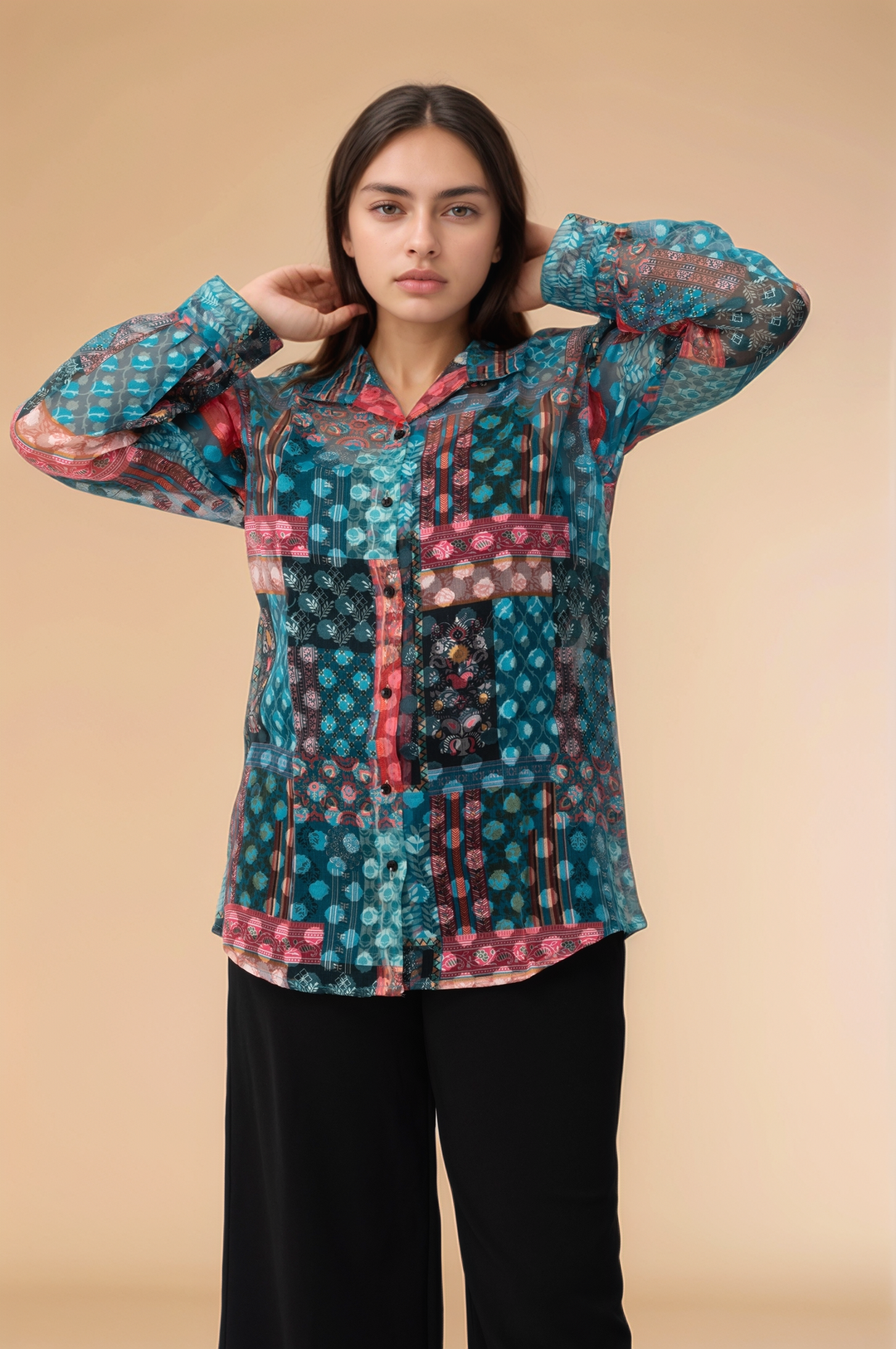 Vivid Sheer Printed Shirt