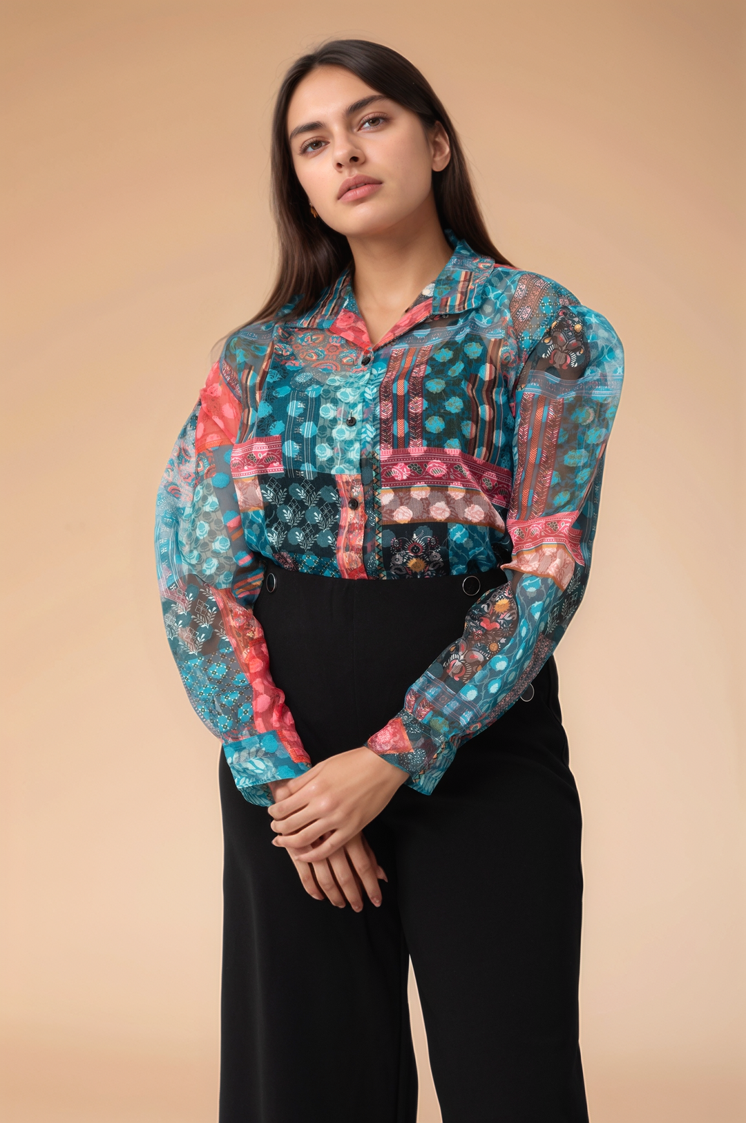 Vivid Sheer Printed Shirt